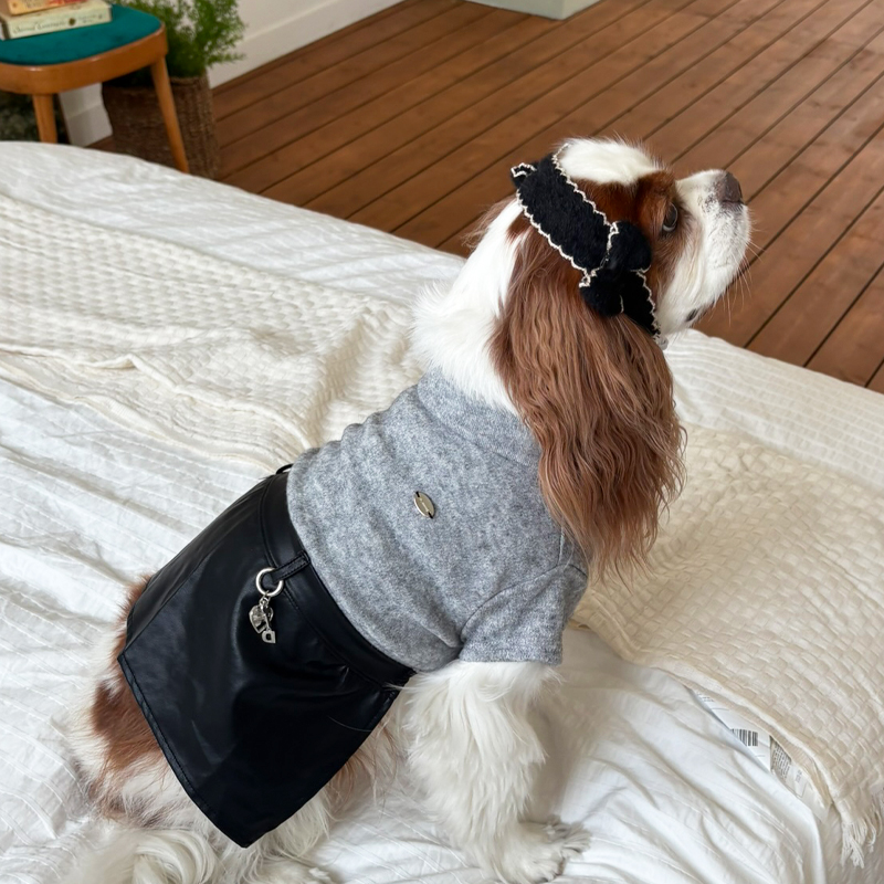 [NEW신상][무료배송] 해피댕댕 리본머리띠 3종 (블랙,아이보리,브라운) S-L 17번째