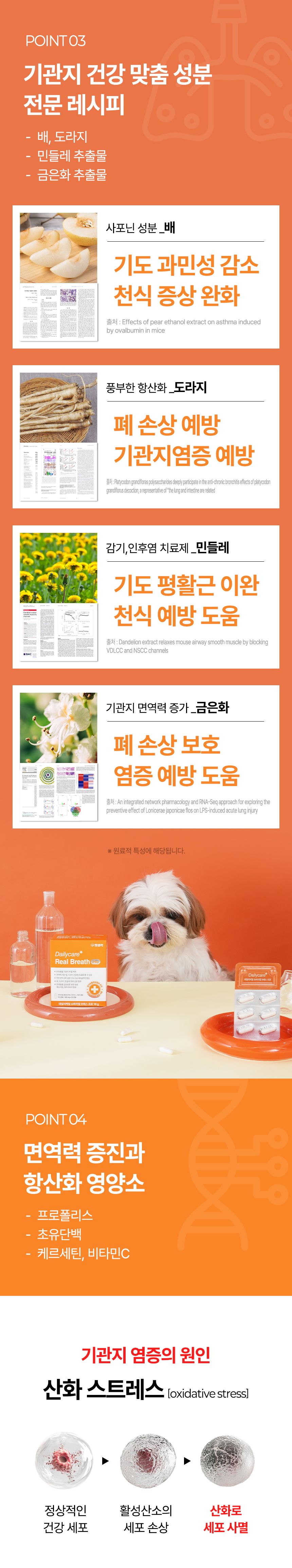 [심쿵펫페어]펫생각 데일리케얼 브레스 PRO 기관지 영양제 60캡슐 19번째