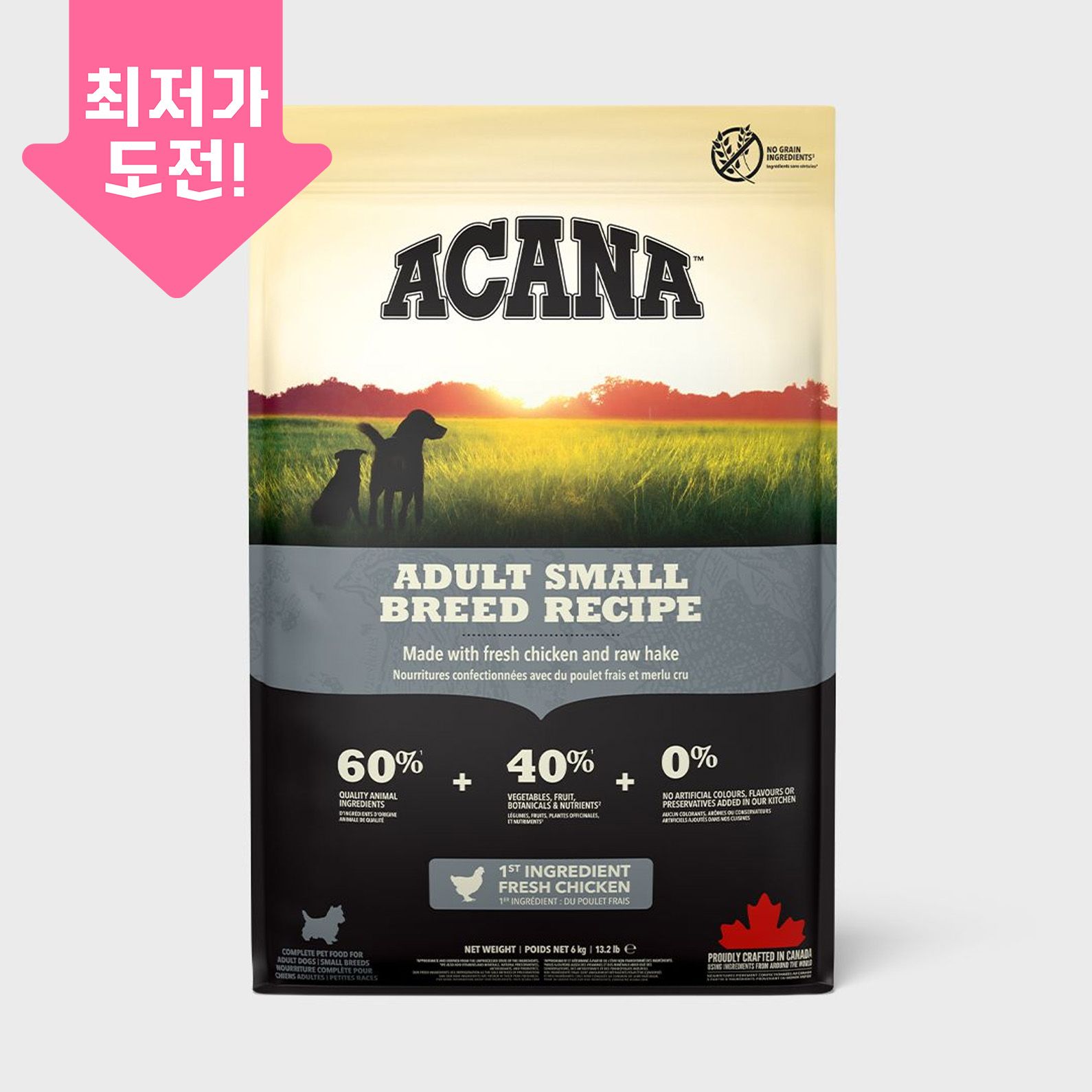 아카나 독 어덜트 스몰브리드 레시피 6kg 0번