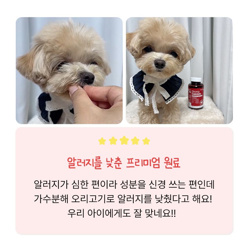펫생각 독 데일리케얼 리얼 칼슘 관절 영양제 120g  7번째