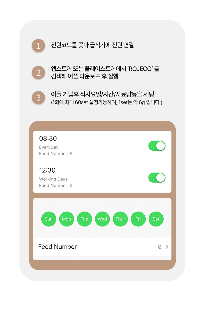 [무료배송] 로제코 자동 급식기 싱글 4L 6번째