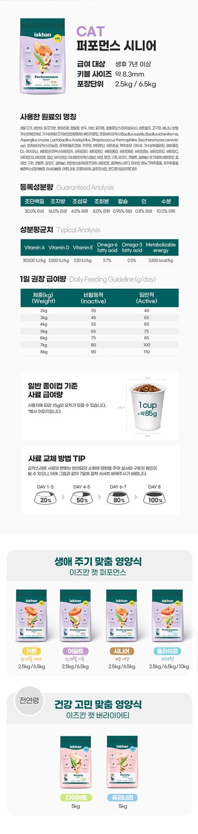 이즈칸 캣 퍼포먼스 시니어 6.5kg 4번째