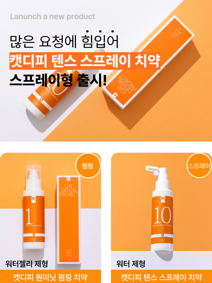 [무료배송] 캣디피 고양이 텐스 치약 덴탈 효소 스프레이형 4번째