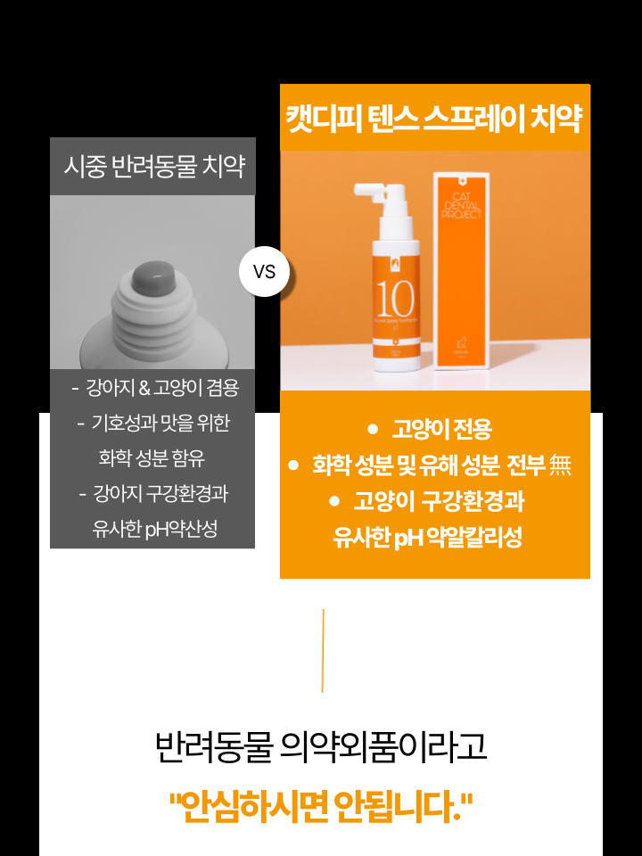 [무료배송] 캣디피 고양이 텐스 치약 덴탈 효소 스프레이형 2번째