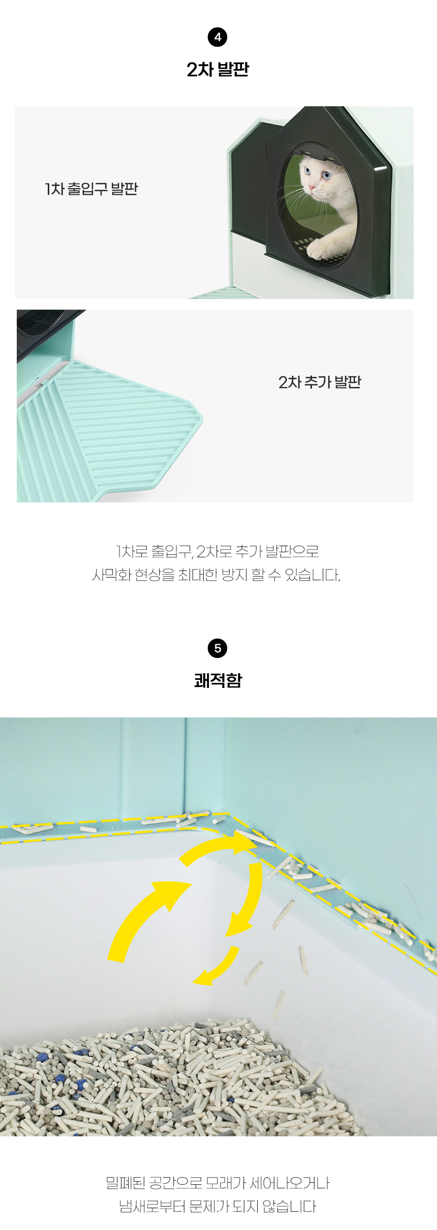 [무료배송] 쏘울펫 돔형 화장실 민트/화이트/그레이 3번째