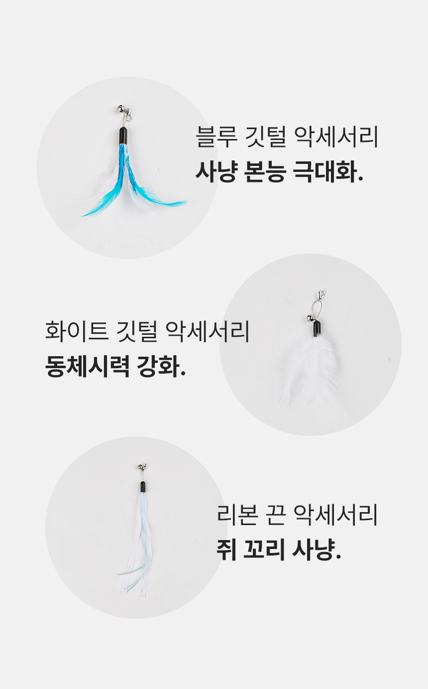 [무료배송] 로제코 3in1 레이저 깃털 자동 사냥 고양이 장난감 8번째