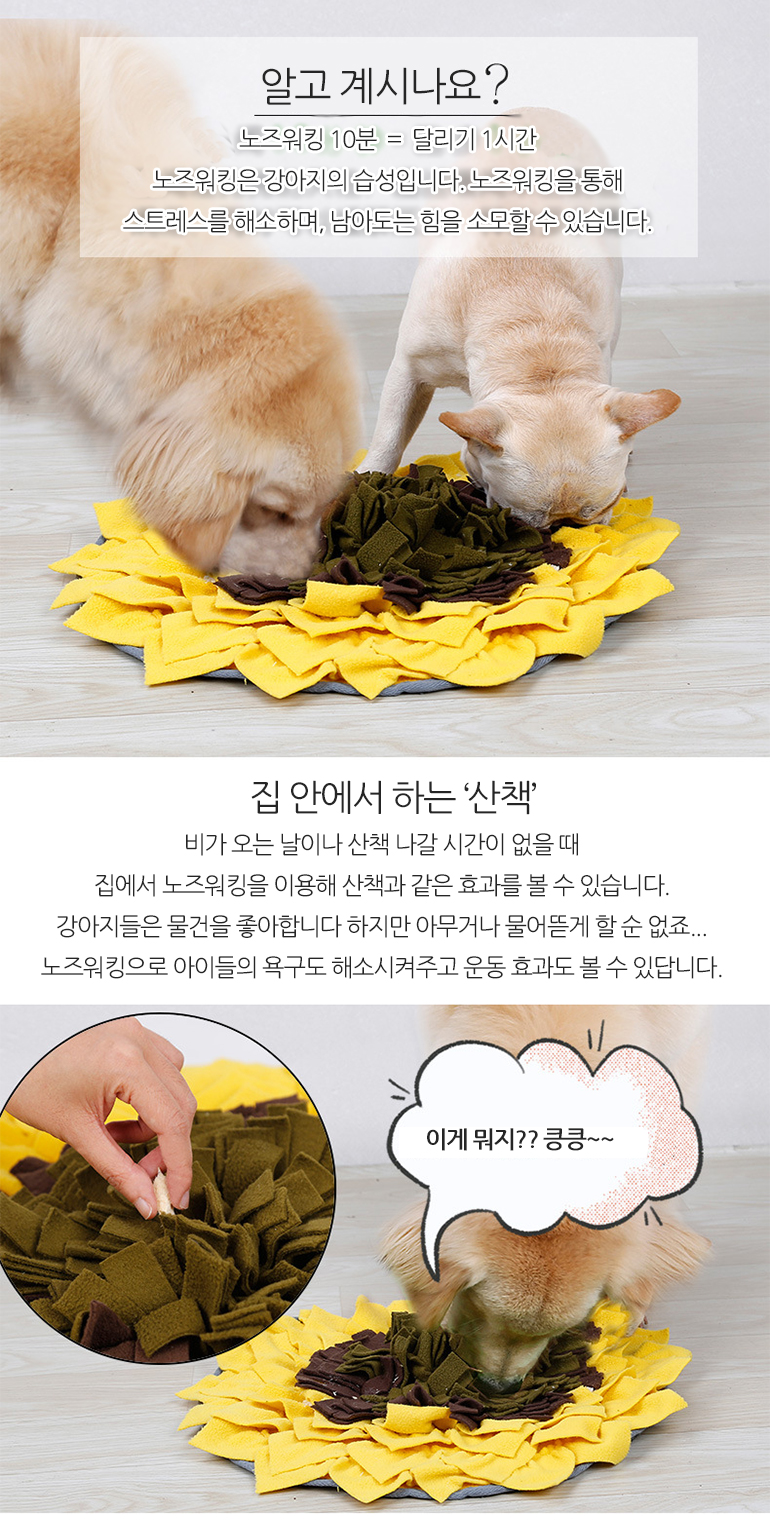 [무료배송] 쏘울펫 해바라기 노즈워크 2번째