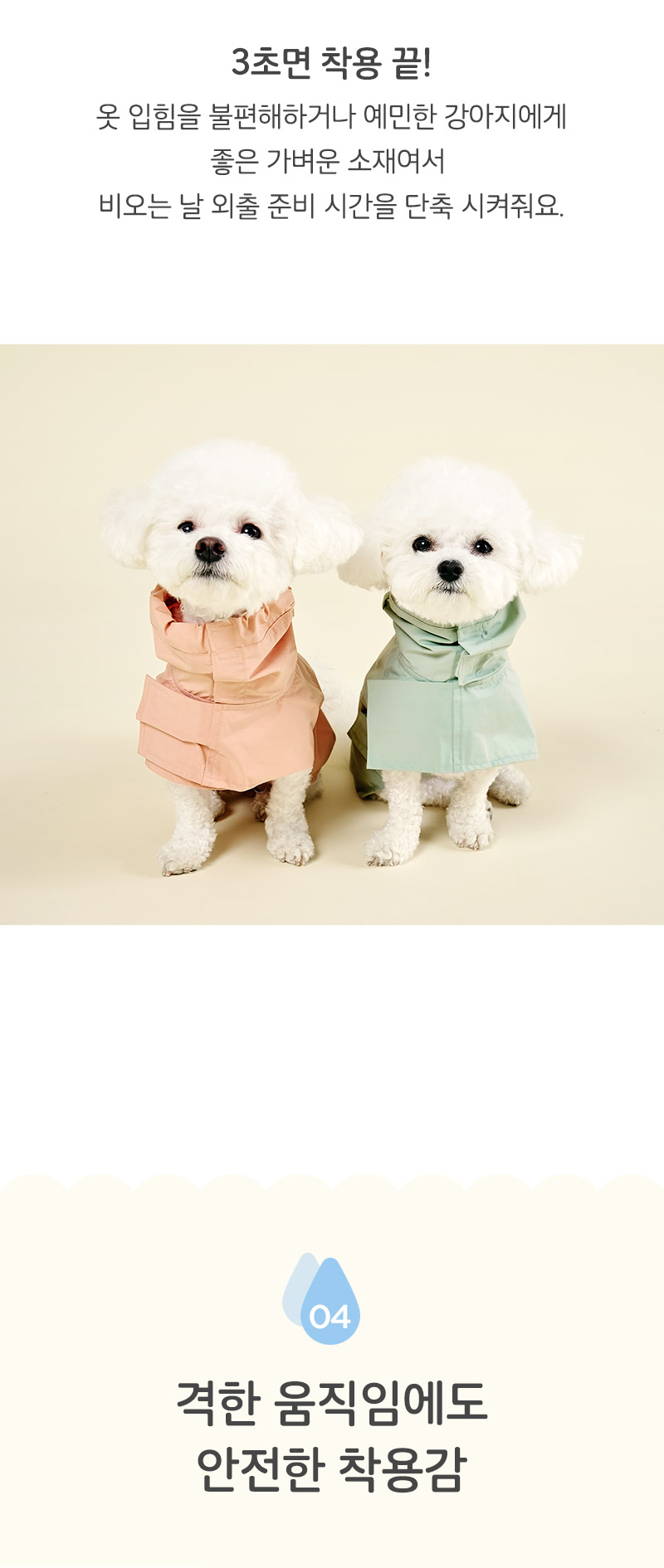 [럭키세일][무료배송] 울리 우비 판초 망토 레인코트 피치/옐로우/민트 SM-XL 6번째
