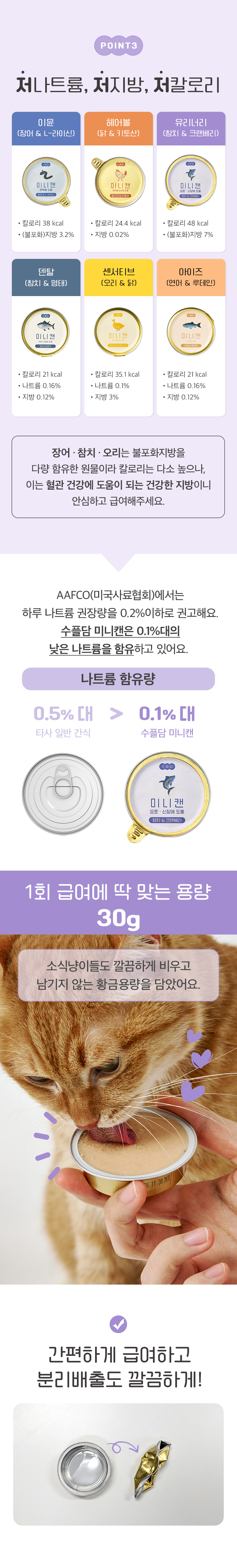 [NEW신상][무료배송] 수플담 유리너리 참치맛 습식 캔 30g 12개입 6번째