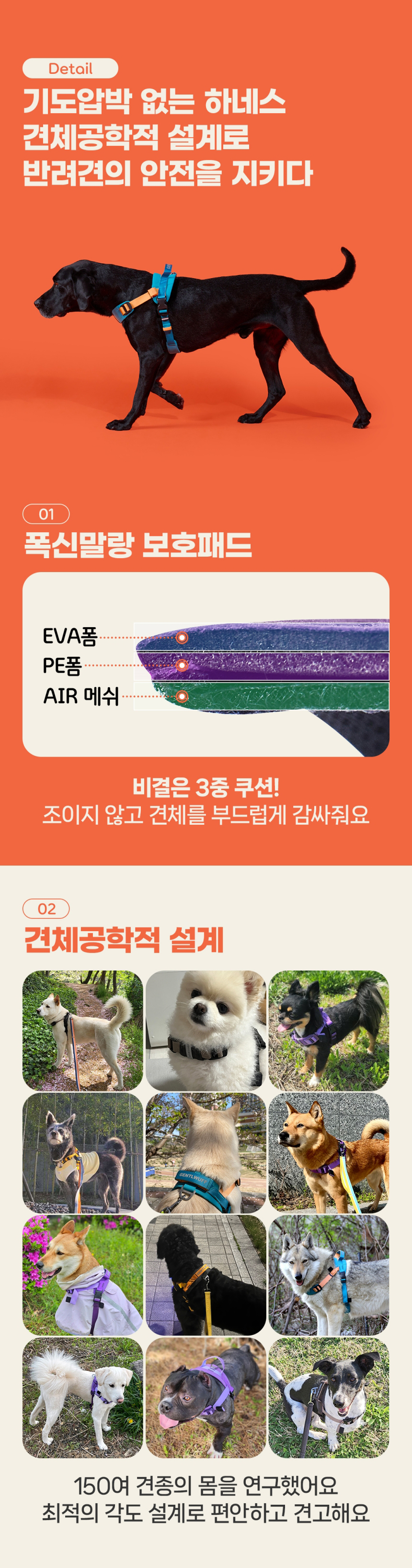 [무료배송] 젠틀우프 업템포 타이탄 하네스 중대형견용 10번째