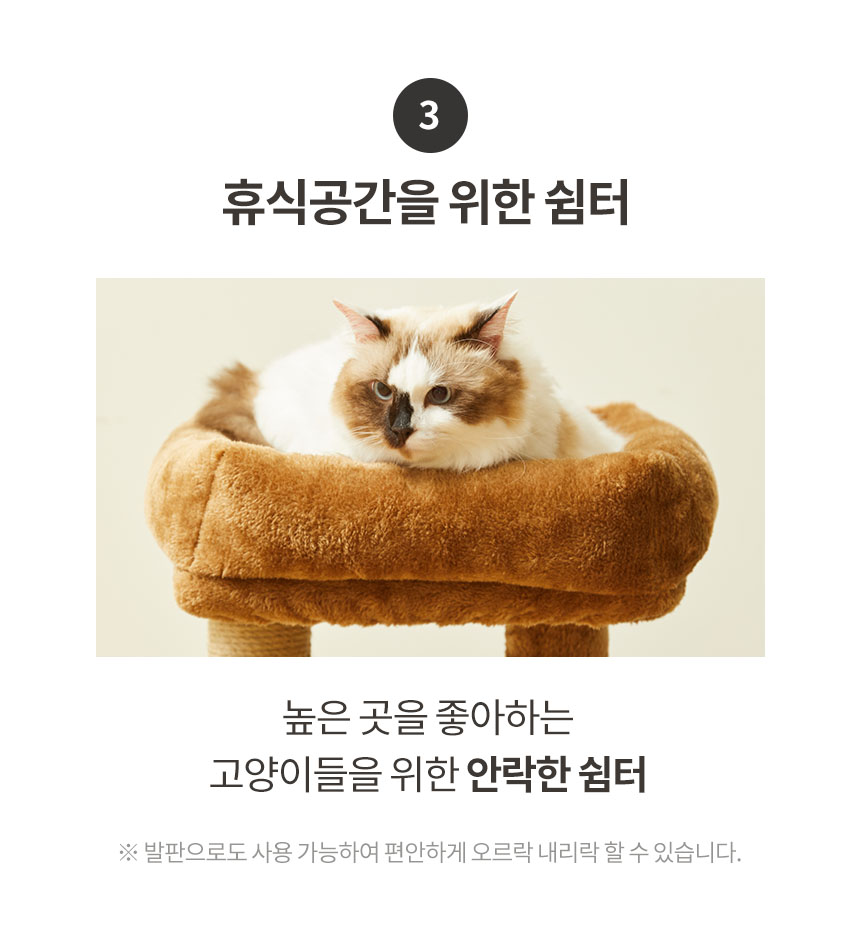 [무료배송] 펫토리아 한층뚝딱 베스트 멀티 콘도 캣타워 브라운 9번째