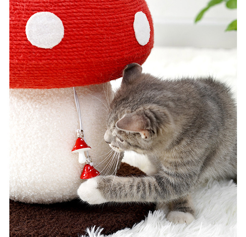 [NEW신상][무료배송] 펫볼루션 버섯캣타워 마끈볼 스탠딩 캣그립 장난감 10번째