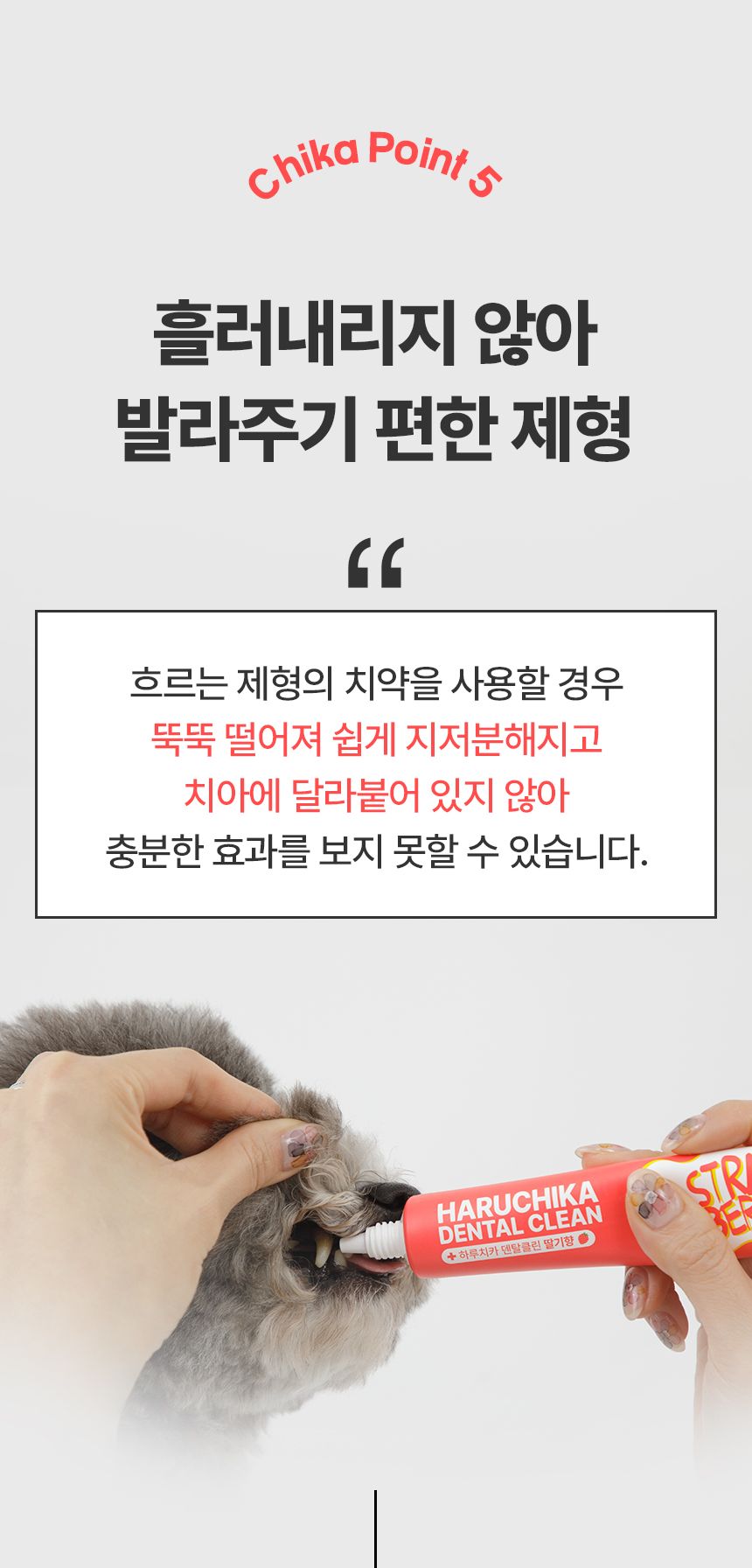 [NEW신상]펫생각 하루치카 덴탈클린 바르는 치약 60g (딸기향) 22번째