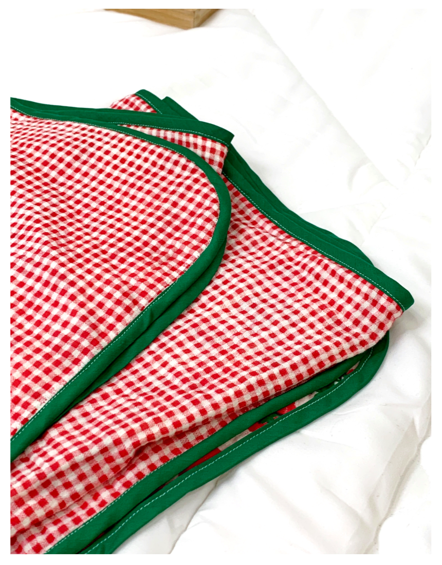 [NEW신상][무료배송] 콩다하우스 레드토마토 4중 양면 거즈담요 M/L 7번째