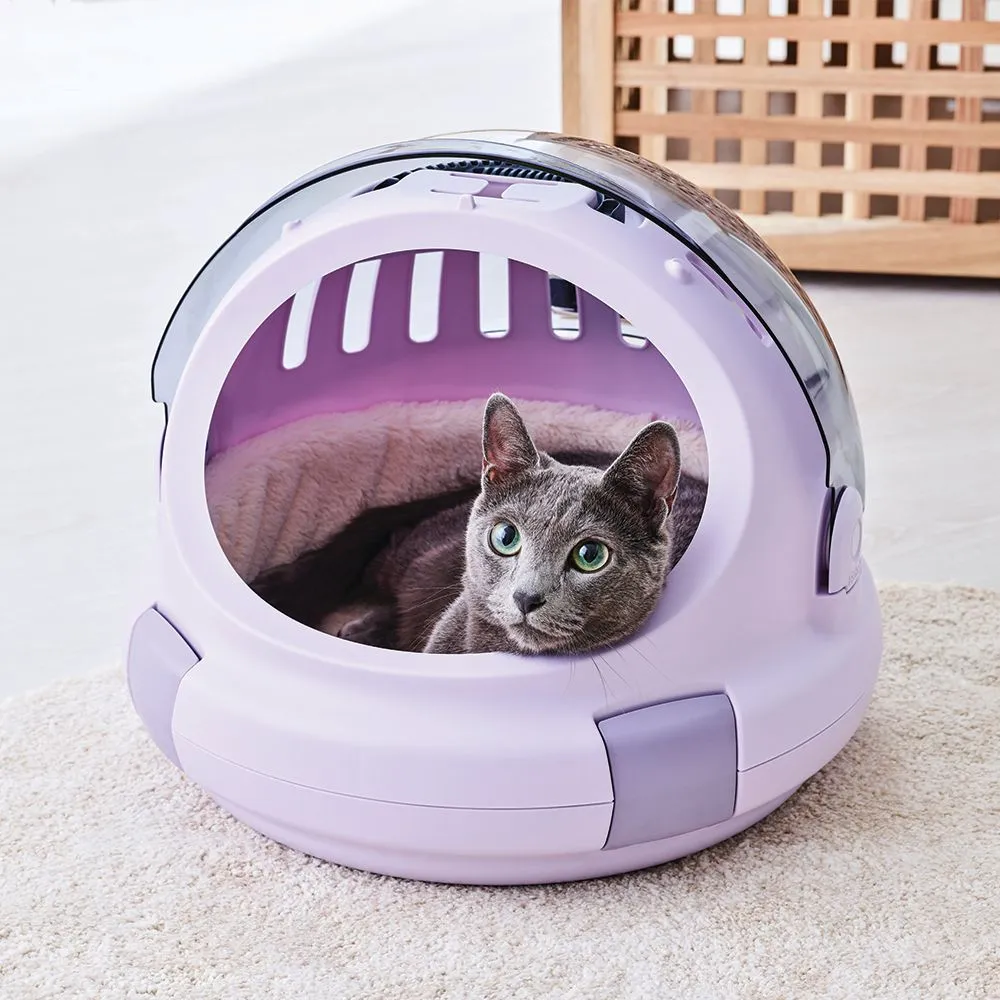 [무료배송] 릿첼 코럴 하우스 이동장 퍼플/베이지 S/M