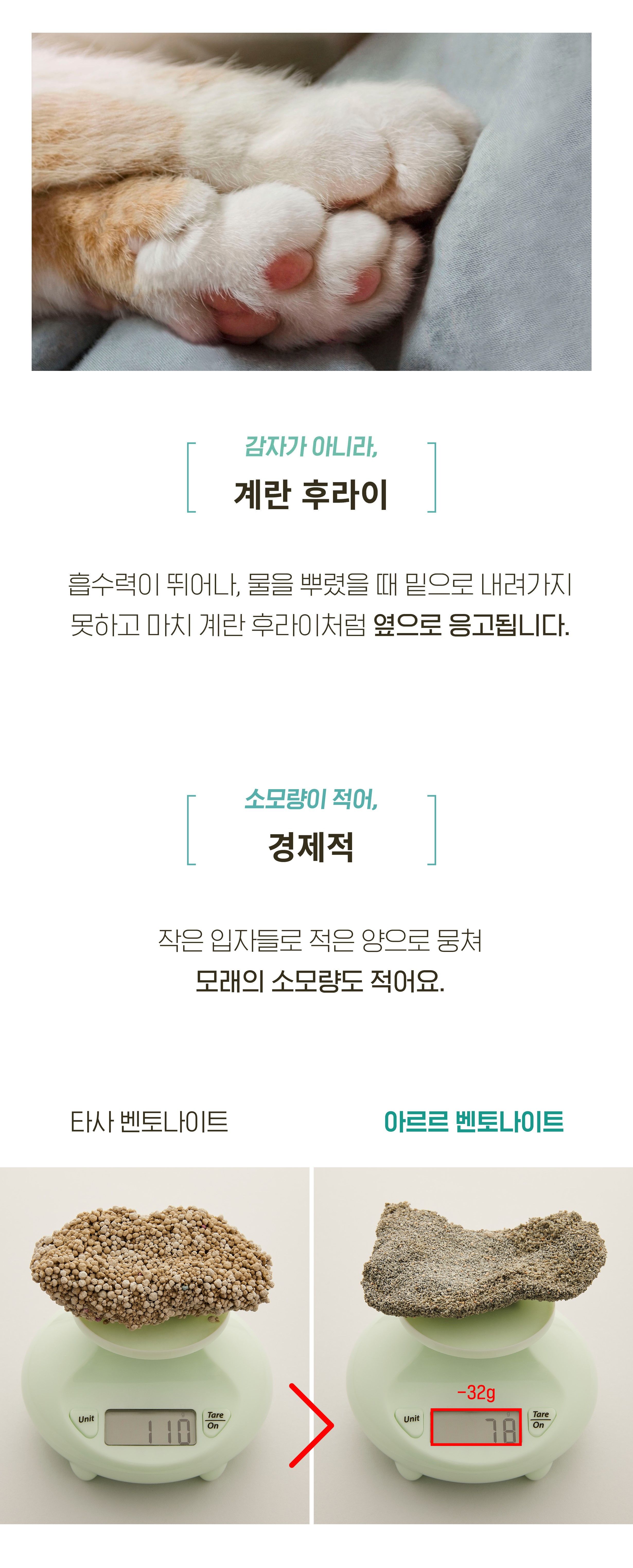 아르르 프리미엄 벤토나이트 모래 6kg 3번째