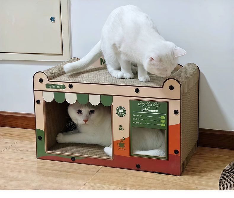 [무료배송] 런롱펫 고양이 스크래처 카페 하우스 12번째 상세 이미지