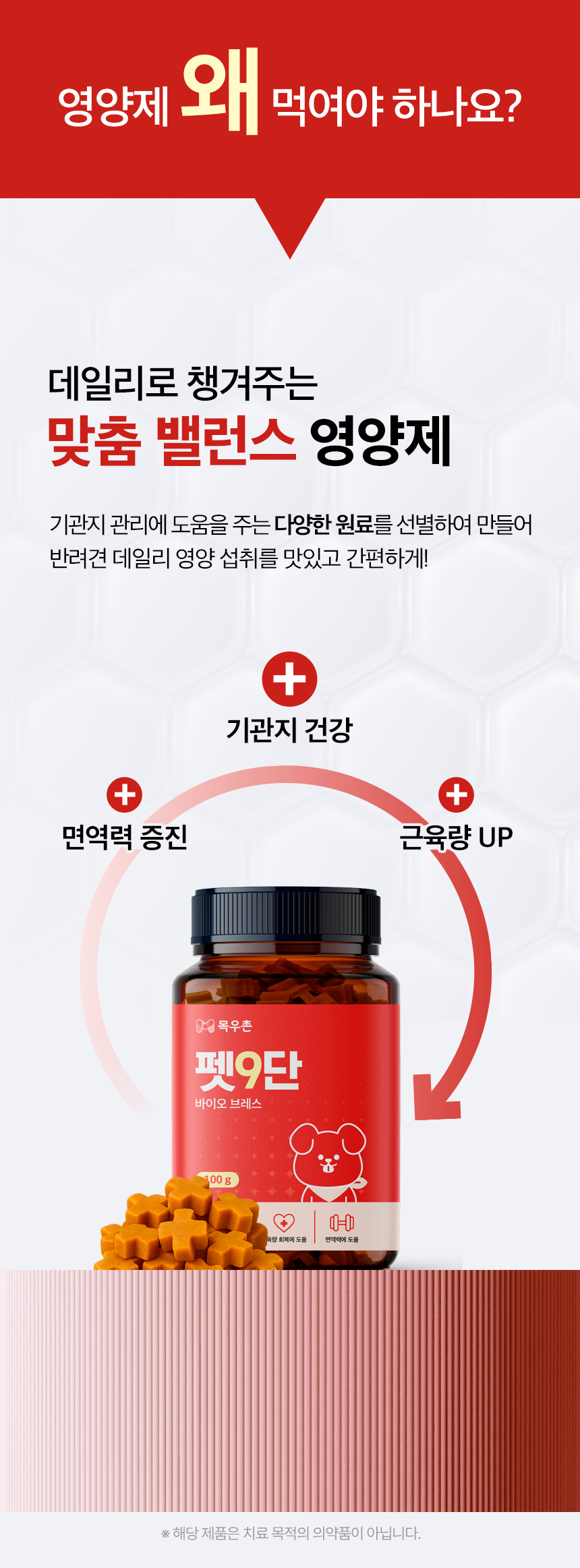 [무료배송] 목우촌 펫9단 독 브레스 기관지 영양제 100g 5번째