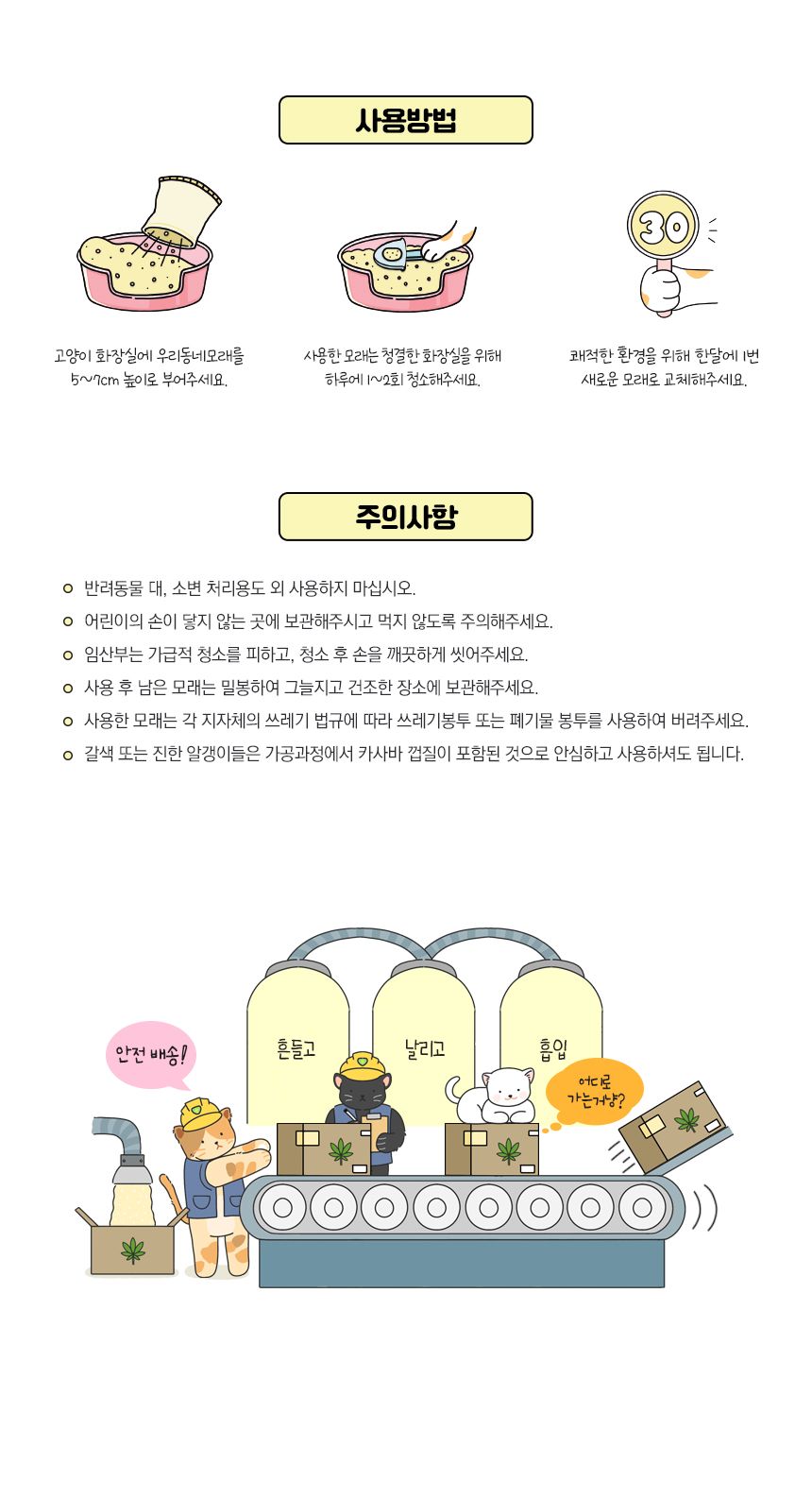 [체험단] [무료배송] 동묘동락 우리동네 카사바 고양이 모래 3kg 16번째