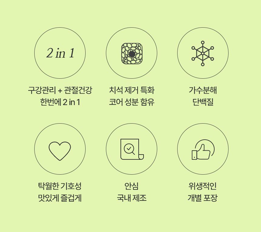 [NEW신상]원데이원테블릿 독 원데이조인트츄 덴탈껌 180g (12개입) 8번째