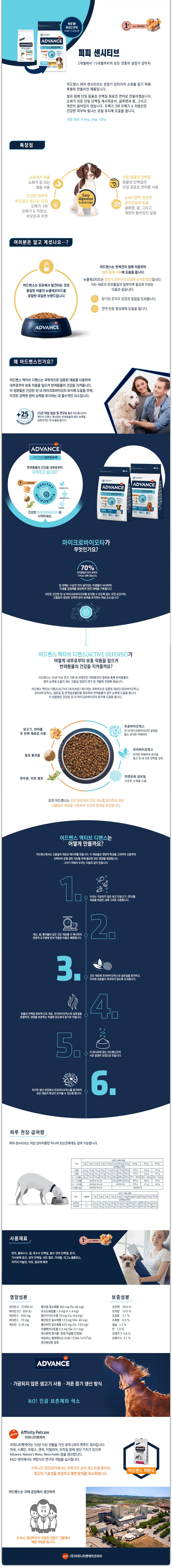[무료배송] 어드밴스 독 퍼피 센시티브 3kg 1번째