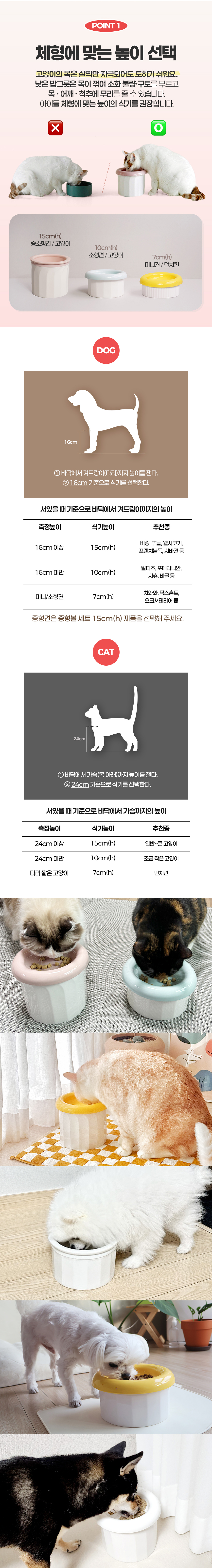 [무료배송] 보울보울 강아지 고양이 밥그릇 헬로 테일 세트 4번째