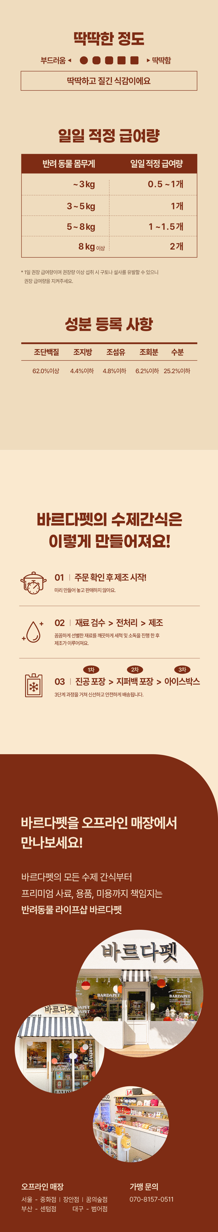 [무료배송] 바르다펫 오래먹는 우피롤스틱 160g 8번째