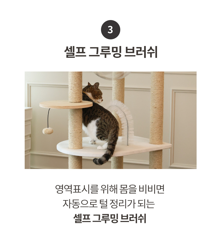 [무료배송] 펫토리아 GP 투명 해먹 고양이 원목 캣타워 대형 155cm 13번째