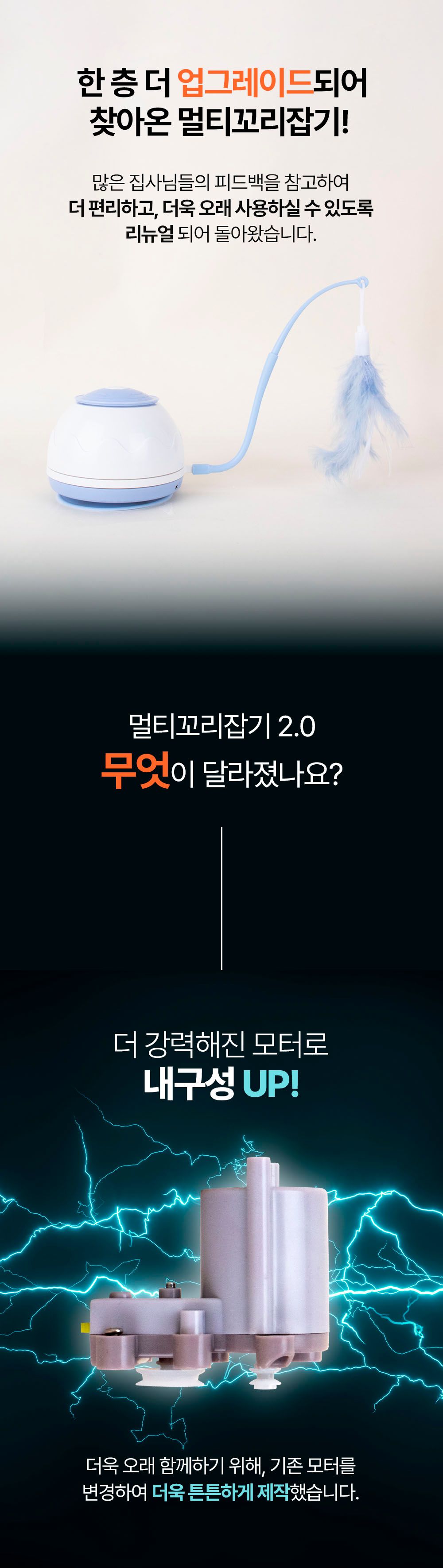 [NEW신상]리스펫 캣 멀티꼬리잡기 자동 장난감 핑크/민트/블루 11번째