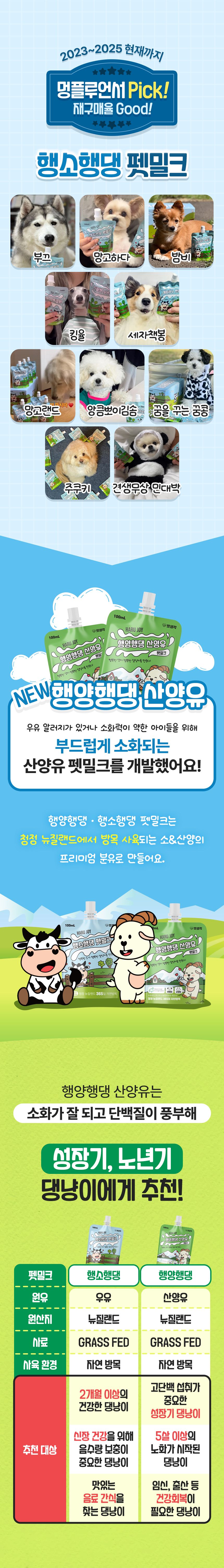 [NEW신상]펫생각 하루조이 행양행댕 뉴질랜드 산양유 펫밀크 100ml  4번째