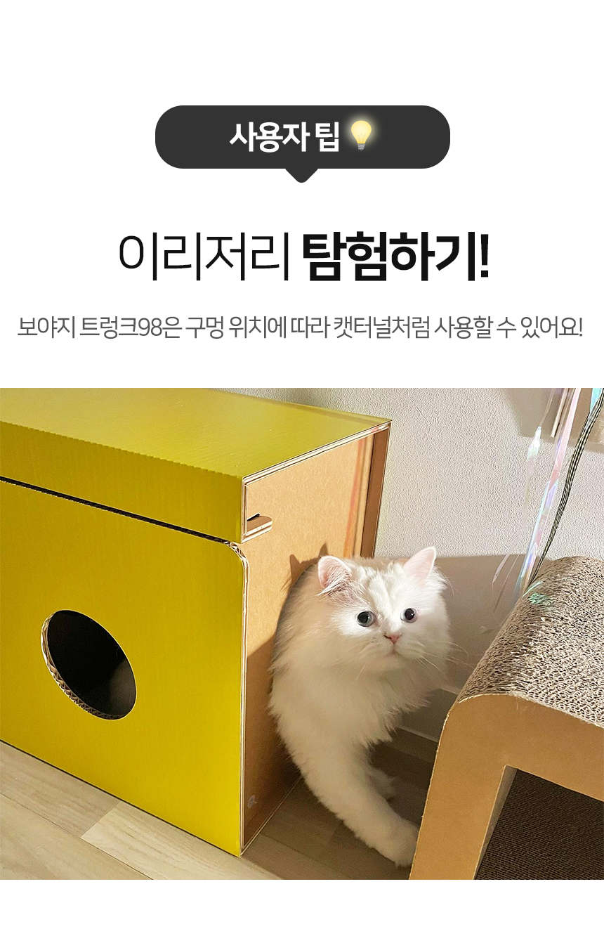 [NEW신상][무료배송] 페이퍼팝 캣 보야지 for cat 종이집 숨숨집 하우스 16번째