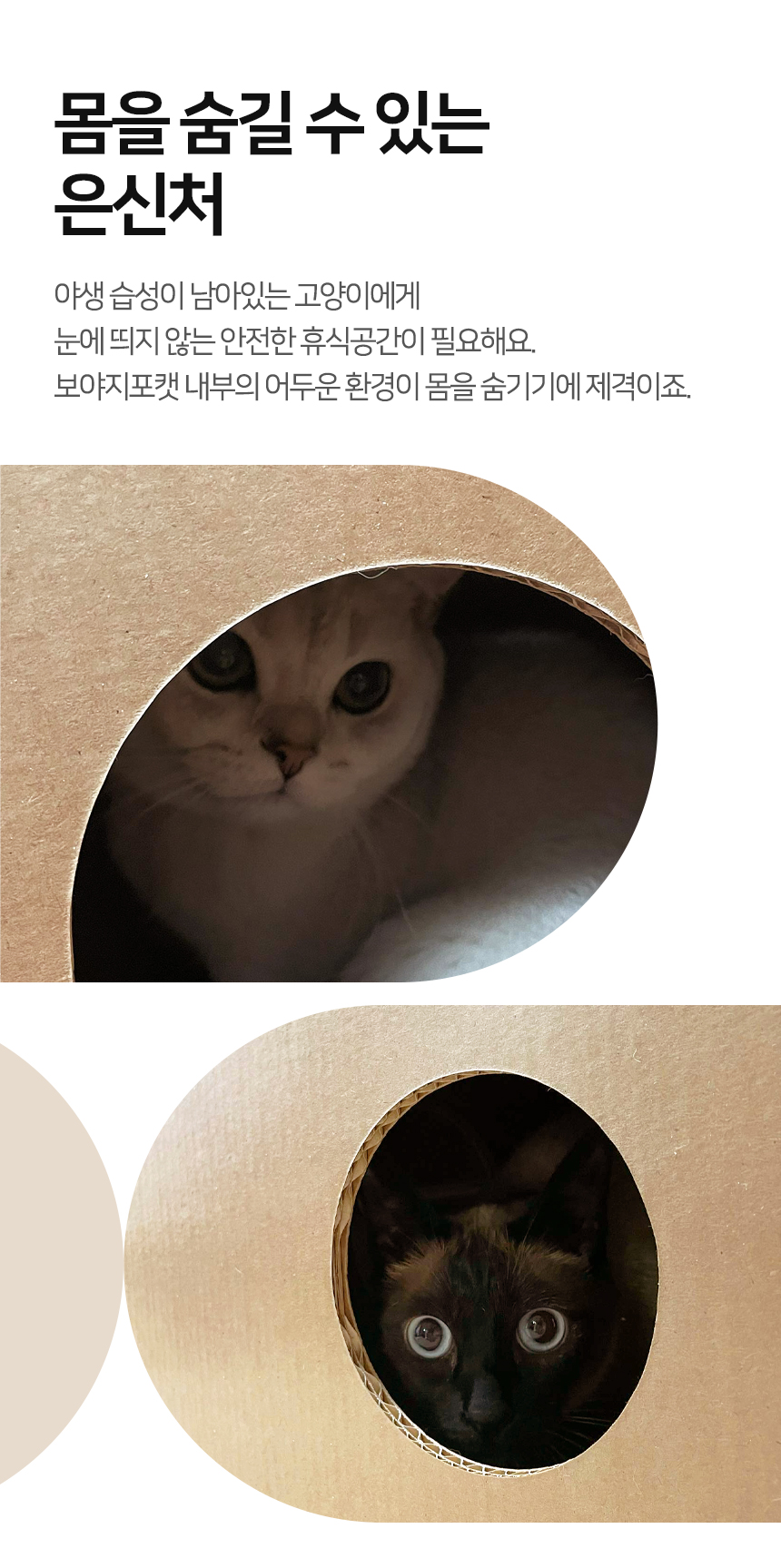 [NEW신상][무료배송] 페이퍼팝 캣 보야지 for cat 종이집 숨숨집 하우스 9번째