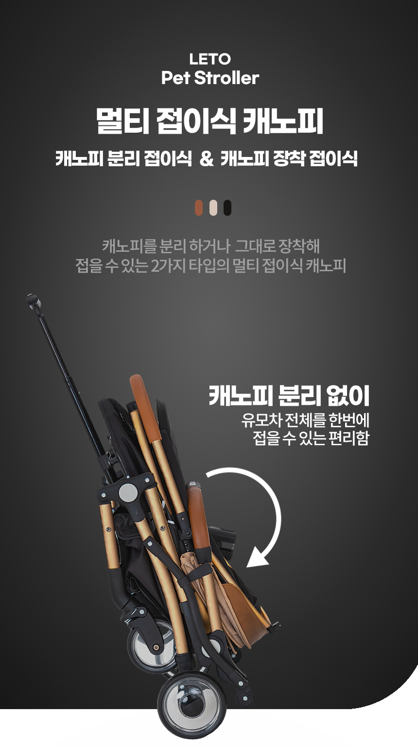 [심쿵펫페어][무료배송] 레토 3IN1 프리미엄 유모차 시트 분리 캐리어 LDS-Q02P 7번째