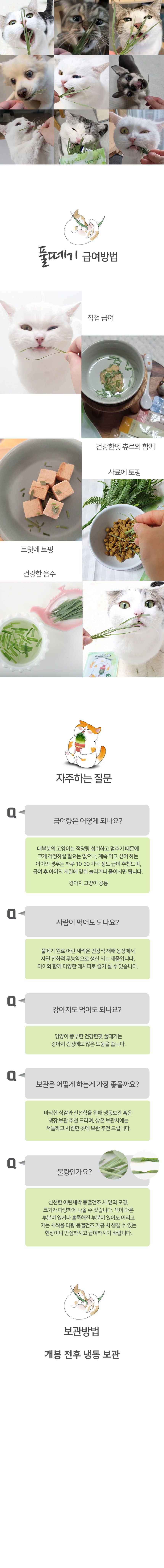 건강한펫 동결건조 풀떼기 캣그라스 밀싹 2g 6번째