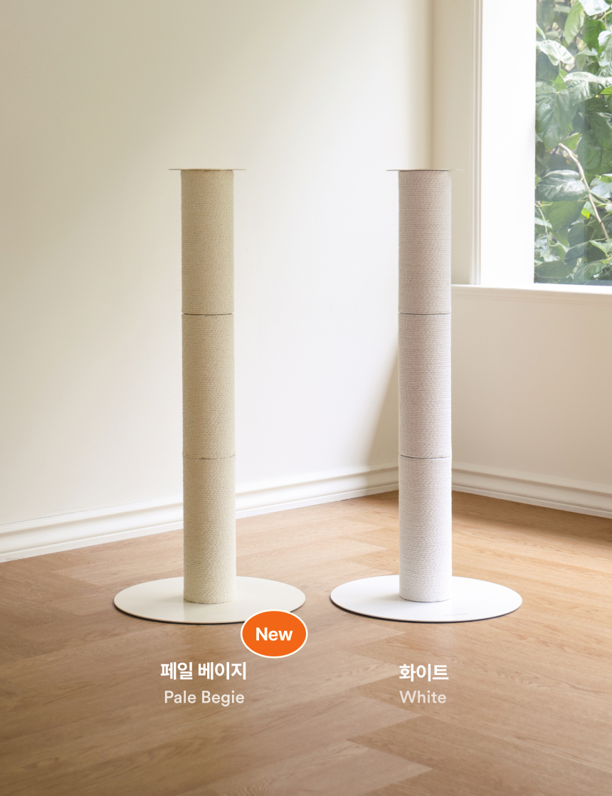[NEW신상][무료배송] 피도테일 클로버 페이퍼 로프 수직 스크래쳐 페일베이지 2단/3단 5번째