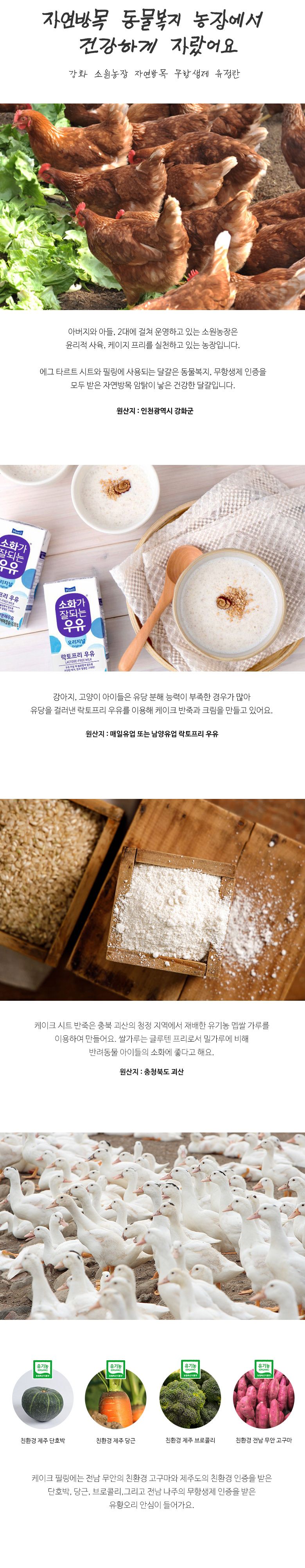 [무료배송] 어글어글 독 동물복지 유정란 단호박 케이크 & 베이커리 세트 2번째