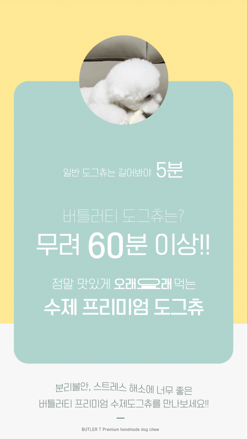 버틀러티 독 치키칩스 6x2인치 내추럴 2번째