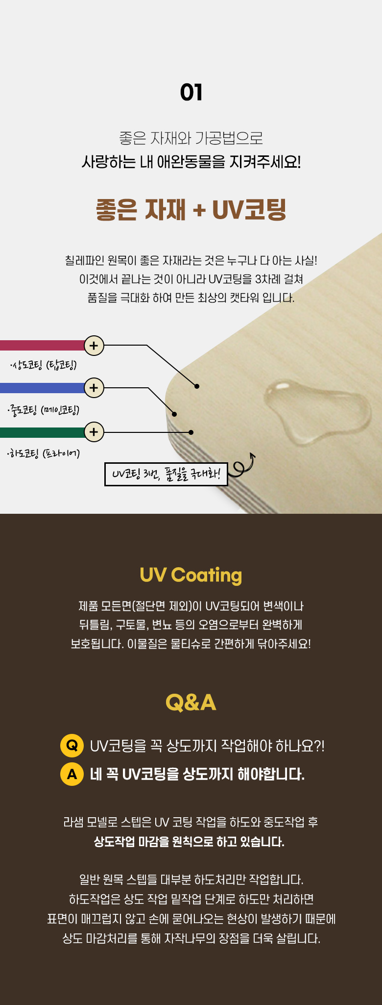 [무료배송] 모넬로 애견 고양이 원목 강아지계단 2단스텝 GO2072 6번째