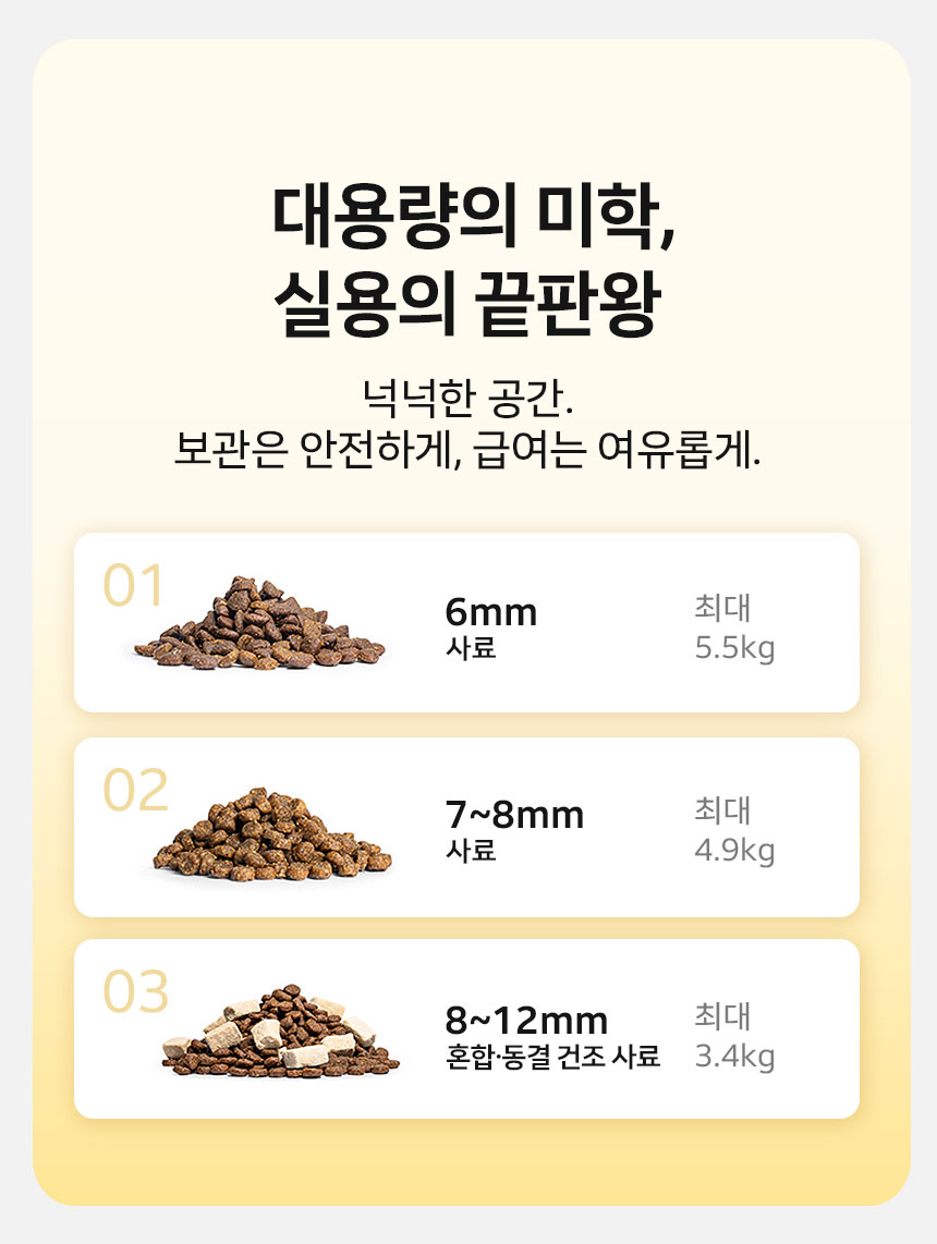 [NEW신상][무료배송] 망고 반려동물 진공 보관 사료통 10리터 11번째