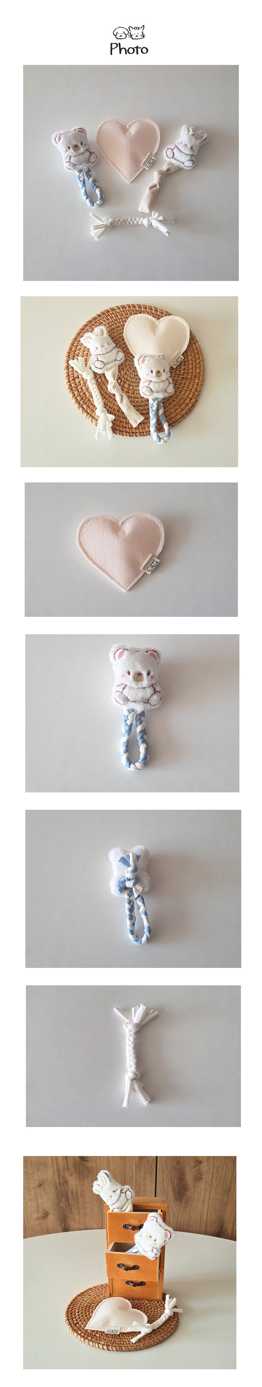 [NEW신상][무료배송] 개달당 꼬물이 소형견 이갈이 장난감 치발기 4종 세트 3번째 상세 이미지