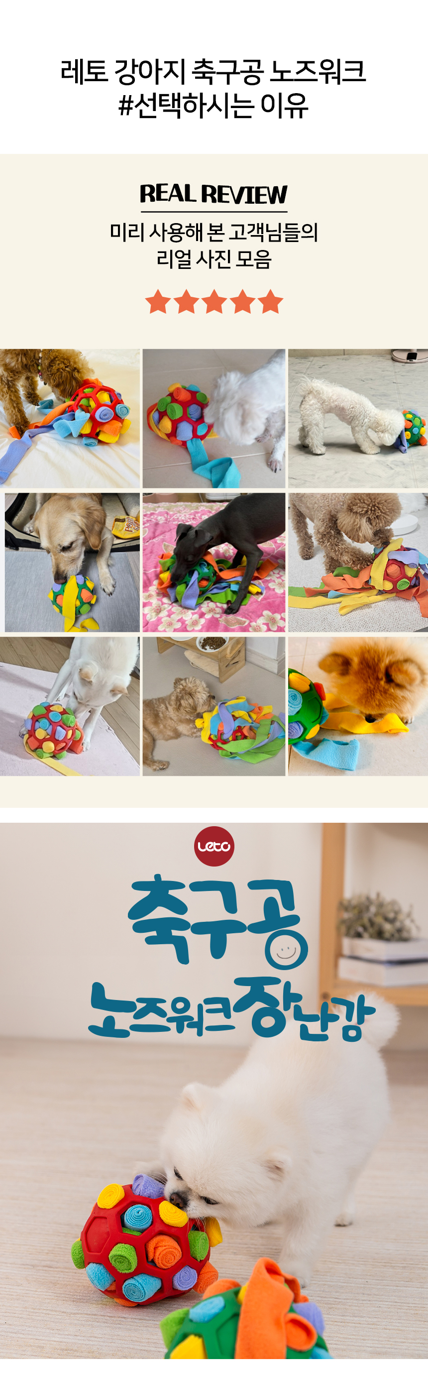 [무료배송] 레토 강아지 축구공 노즈워크 장난감 LPT-NW01 3번째