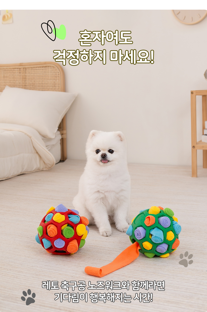 [무료배송] 레토 강아지 축구공 노즈워크 장난감 LPT-NW01 6번째