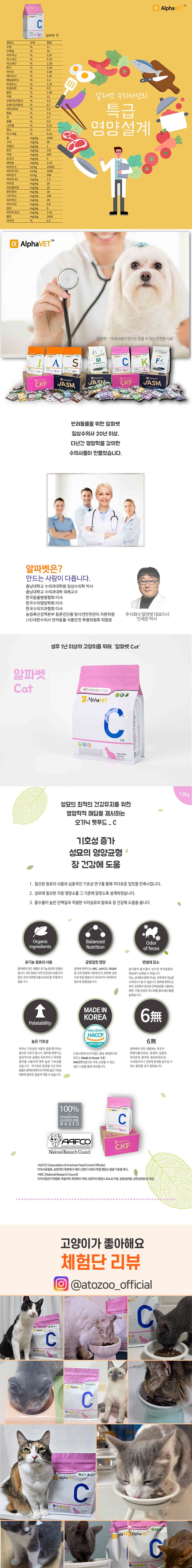 [무료배송] 알파벳 캣 C 1.2kg 3번째