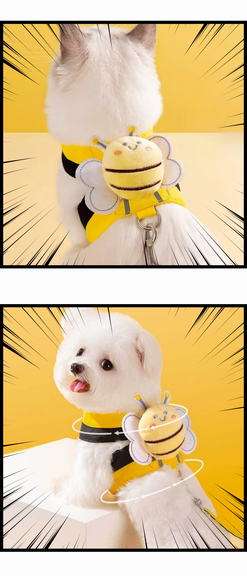 [무료배송] 알뜰펫 꿀벌 하네스 S-XL 10번째