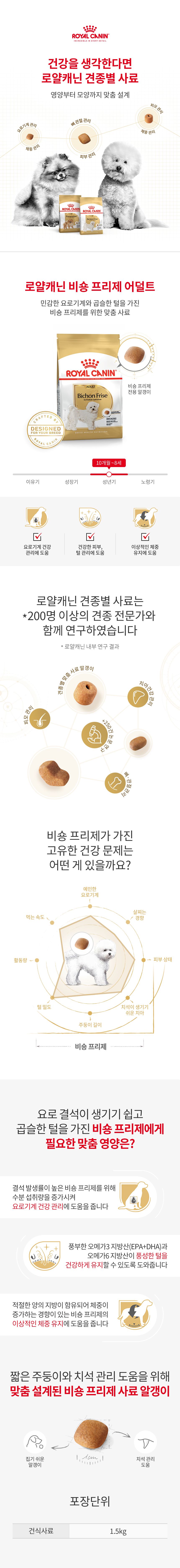[웰컴딜] 로얄캐닌 독 비숑 프리제 어덜트 1.5kg 요로건강 1번째 상세 이미지