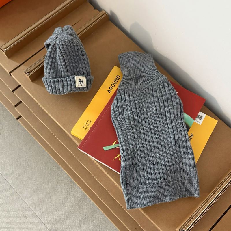 [NEW신상][무료배송] 해피댕댕 골지니트 비니&조끼 4종 (블랙,그레이,베이지,아이보리) S-3XL 18번째