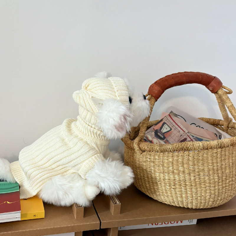 [NEW신상][무료배송] 해피댕댕 골지니트 비니&조끼 4종 (블랙,그레이,베이지,아이보리) S-3XL 23번째