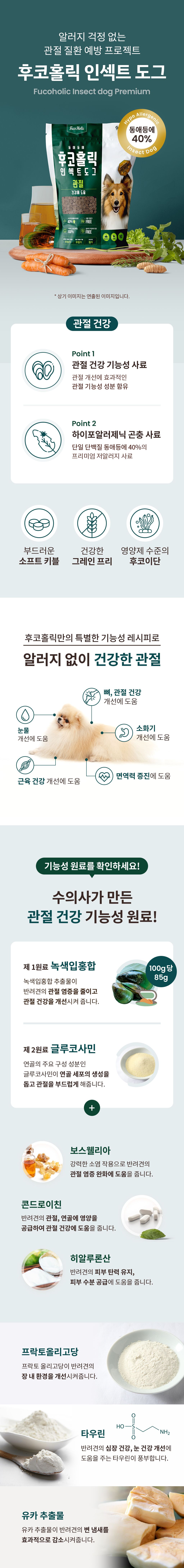 [사료샘플] 후코홀릭 인섹트도그 관절 30g 1번째