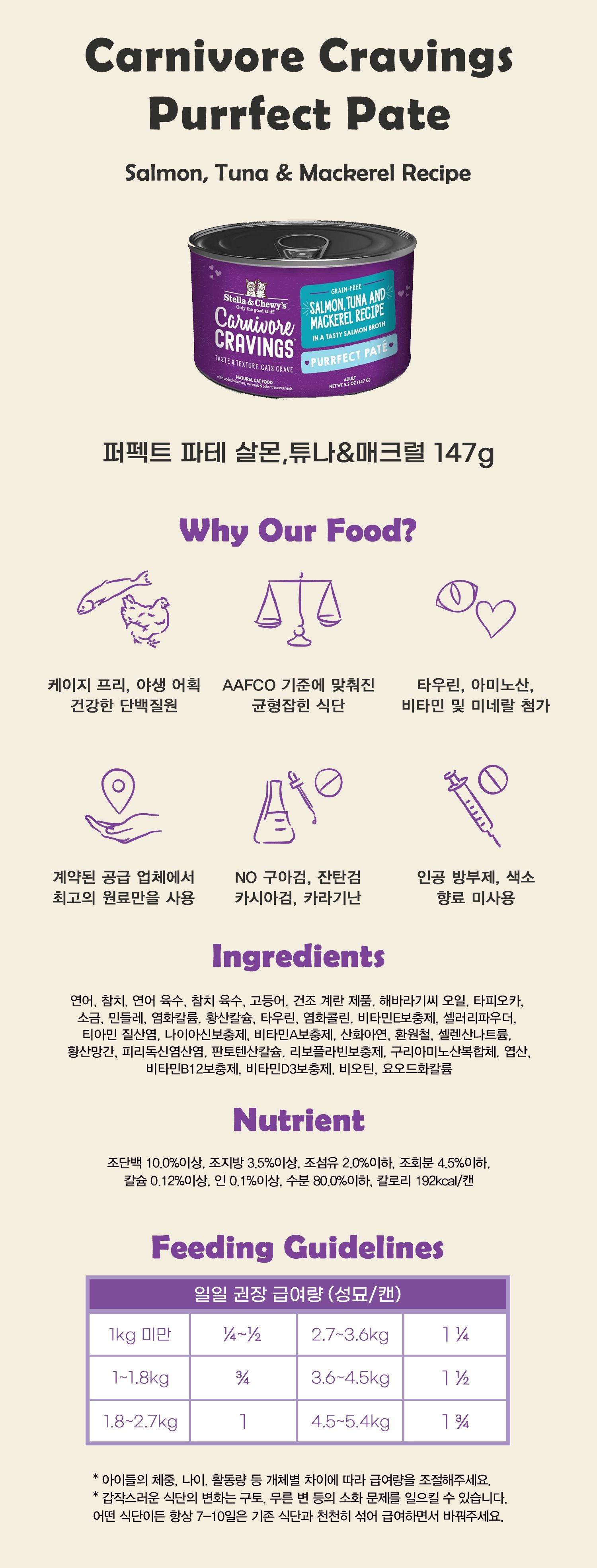스텔라앤츄이스 캣 크레이빙스 파테 살몬,튜나&매크럴 147g 2번째