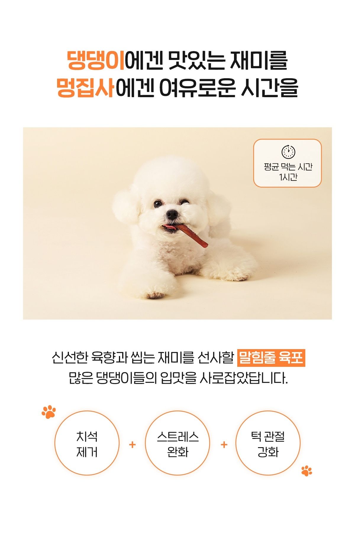 [NEW신상]해피테일 강아지 육포 말힘줄 40g 12번째